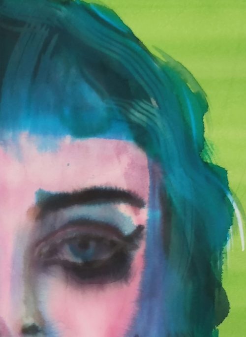 Detail du tableau du visage du modèlege