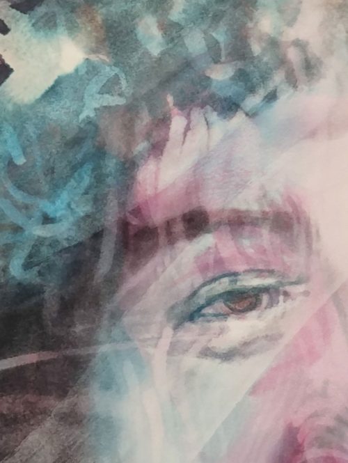 Détail du visage du bouffon