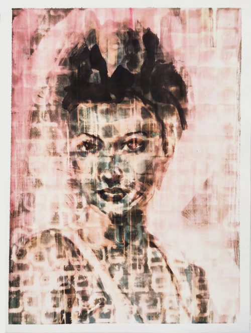 Dame en Rose | Peinture de Yann Seth