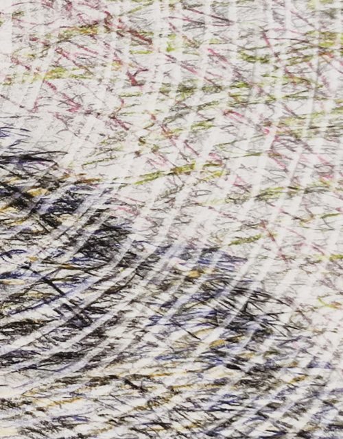 Détail de la graphie du dessin onde feminine