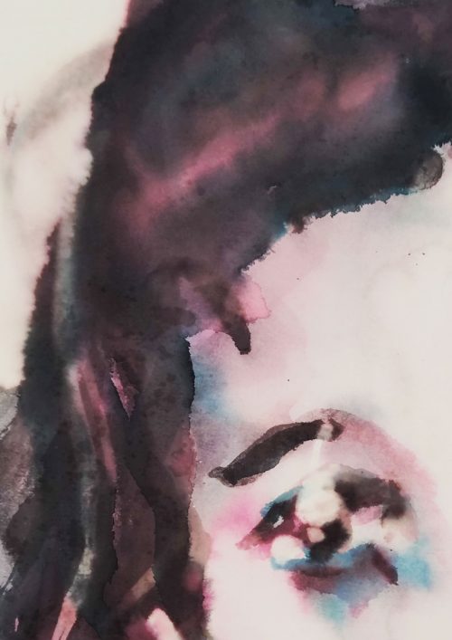 Détail de l'oeil de la femme vintage