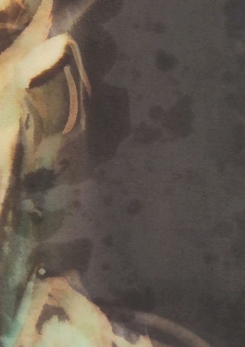 Détail de l'oreille du personnage