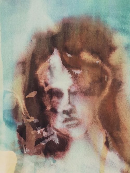 Détail de la tête du portrait de la jeune fille