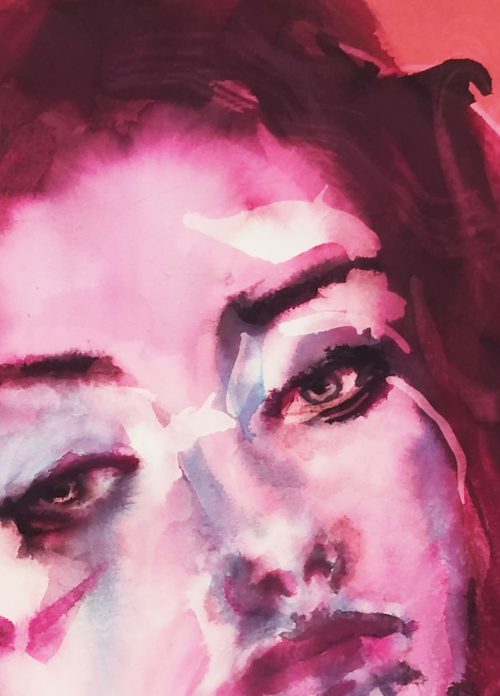 Détail du visage du modèle