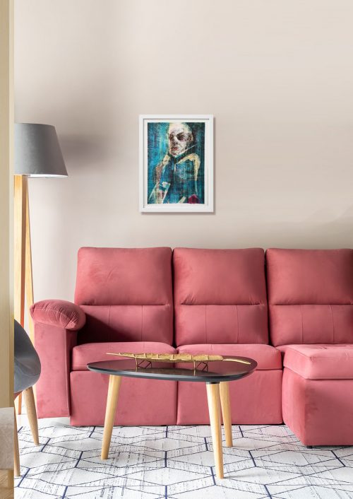 La peinture Portrait IA dans un intérieur IA