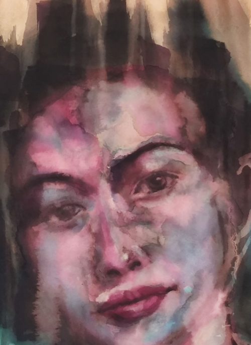 Portrait, detail du visage réaliste