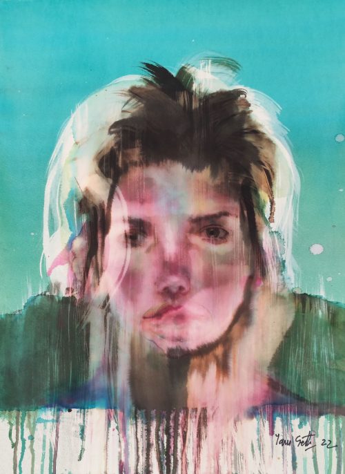 Portrait réel peinture figurative contemporaine