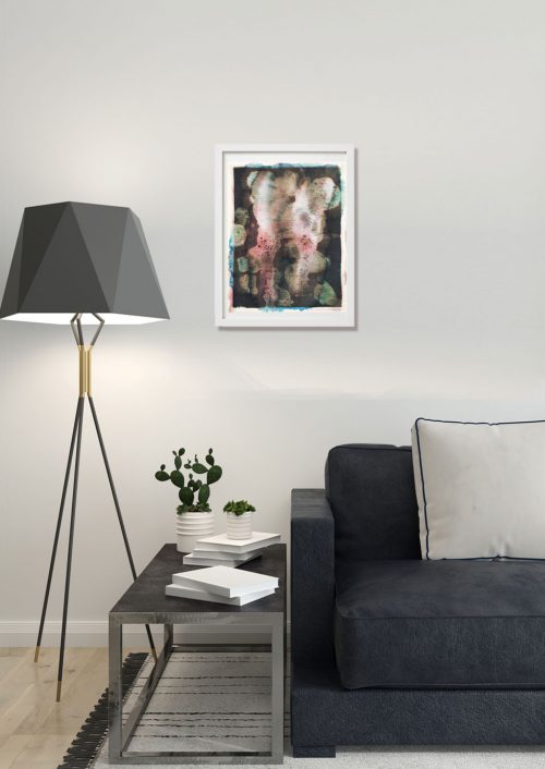 Le tableau Cellules abstraites dans un intérieur noir et blanc