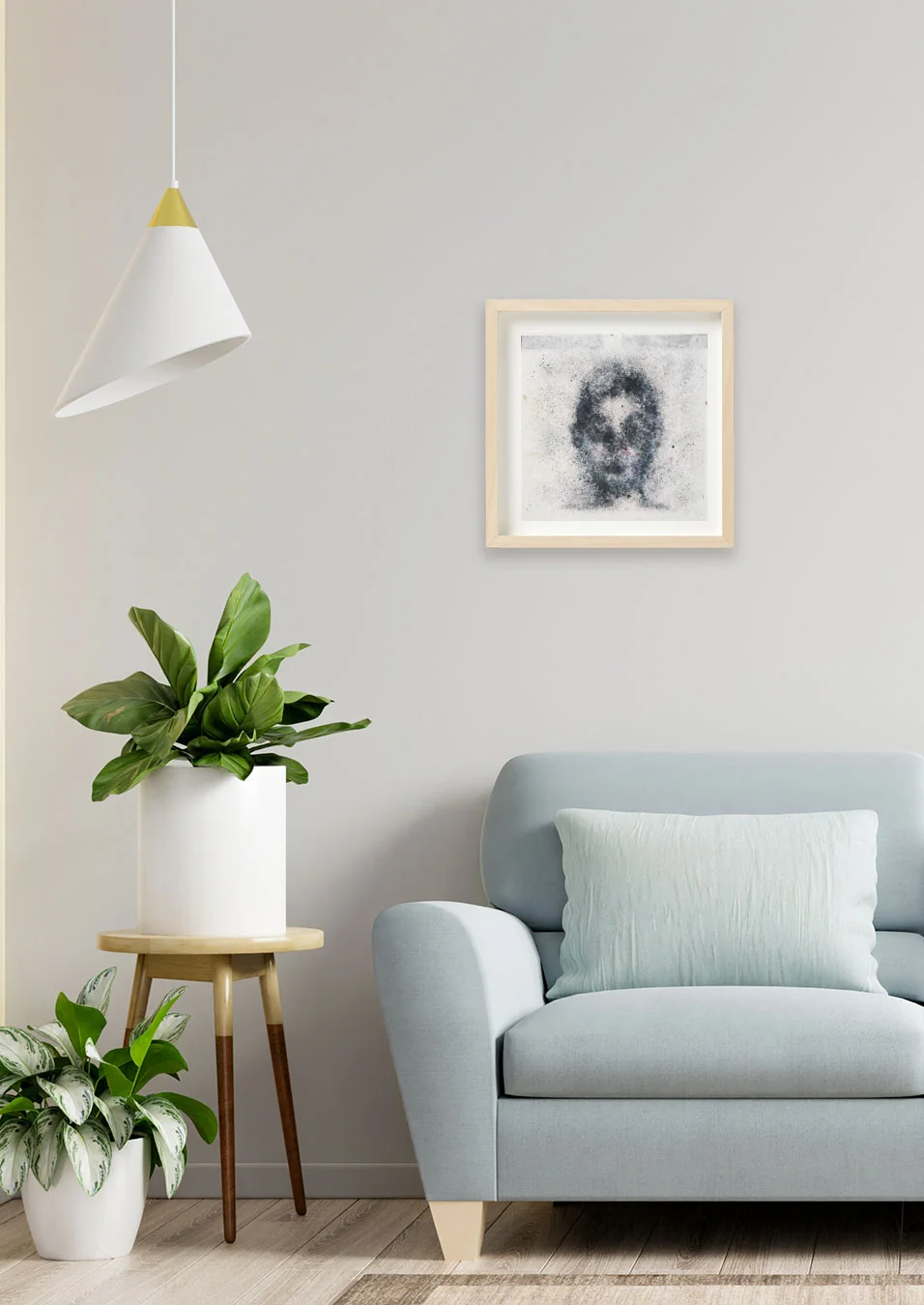Le tableau Point de Figure 1 en exposition dans un intérieur design