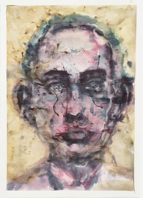 Zoreille | Portrait peint à l'encre sur papier par l'artiste Yann Seth