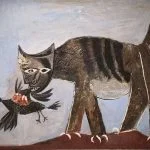 Picasso, le chat saisissant un oiseau